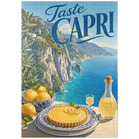 Darstellung des Puzzle Motivs Zitronendessert nach Capri-Art puzzleplate Capri Italy Coastal Lemon Dessert 1000 Puzzle