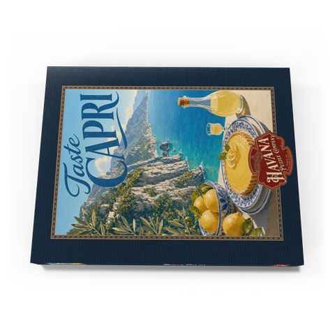 Darstellung des Puzzle Motivs Zitronendessert nach Capri-Art Capri Italy Coastal Lemon Dessert 100 Puzzle Schachtel Ansicht3
