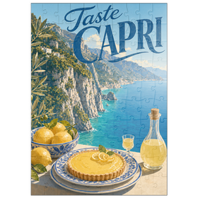 Darstellung des Puzzle Motivs Zitronendessert nach Capri-Art - Puzzleteile: 100