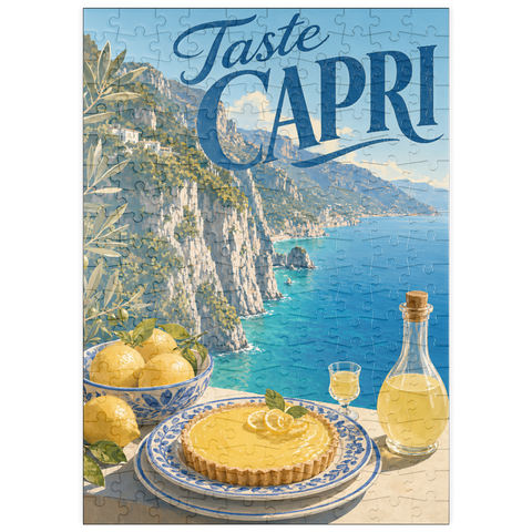 Darstellung des Puzzle Motivs Zitronendessert nach Capri-Art puzzleplate Capri Italy Coastal Lemon Dessert 200 Puzzle