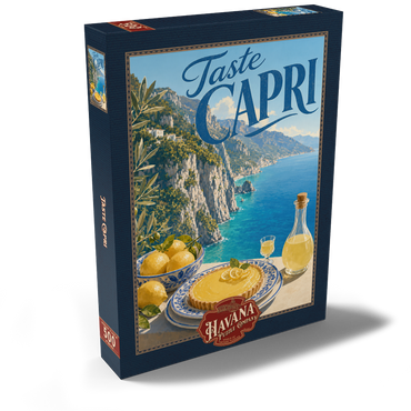Darstellung des Puzzle Motivs Capri Italy Coastal Lemon Dessert 500 Puzzle Schachtel Ansicht2