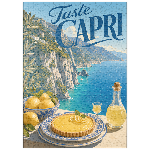 Darstellung des Puzzle Motivs Zitronendessert nach Capri-Art puzzleplate Capri Italy Coastal Lemon Dessert 500 Puzzle