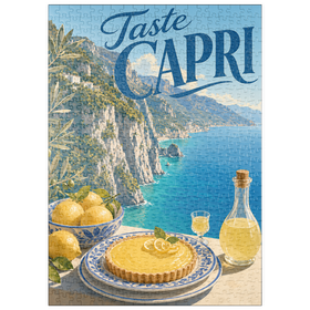 Darstellung des Puzzle Motivs Zitronendessert nach Capri-Art - Puzzleteile: 500