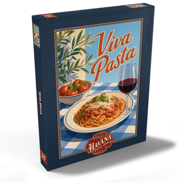 Darstellung des Puzzle Motivs Viva Pasta Italian Spaghetti and Wine Sign 100 Puzzle Schachtel Ansicht2