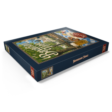 Darstellung des Puzzle Motivs Bavarian Beer Garden Table Spread 100 Puzzle Schachtel Ansicht1