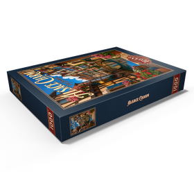 Darstellung des Puzzle Motivs Das elsässische Kanal-Dorf – floraler Charme - Puzzleteile: 1000