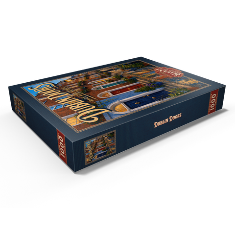 Darstellung des Puzzle Motivs Dublin: Der Charme der bunten Straßen Dublin Doors Colorful Street Charm 1000 Puzzle Schachtel Ansicht1