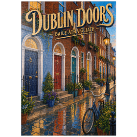 Darstellung des Puzzle Motivs Dublin: Der Charme der bunten Straßen - Puzzleteile: 1000