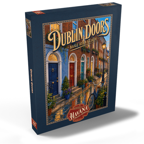 Darstellung des Puzzle Motivs Dublin: Der Charme der bunten Straßen Dublin Doors Colorful Street Charm 100 Puzzle Schachtel Ansicht2