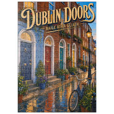 Darstellung des Puzzle Motivs puzzleplate Dublin Doors Colorful Street Charm 200 Puzzle