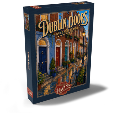 Darstellung des Puzzle Motivs Dublin Doors Colorful Street Charm 500 Puzzle Schachtel Ansicht2