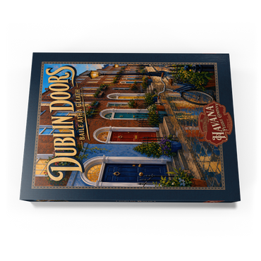Darstellung des Puzzle Motivs Dublin Doors Colorful Street Charm 500 Puzzle Schachtel Ansicht3