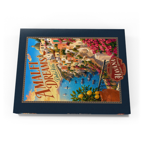 Darstellung des Puzzle Motivs Romantik bei Sonnenuntergang an der Amalfiküste Amalfi Coast Sunset Romance 100 Puzzle Schachtel Ansicht3