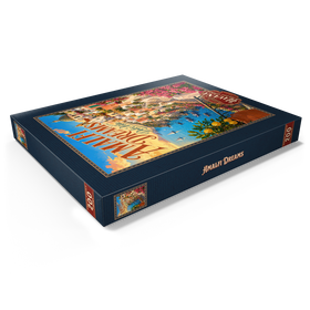 Alternative Darstellung des Puzzle-Motivs Romantik bei Sonnenuntergang an der Amalfiküste – Puzzleteile: 200