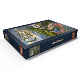 Darstellung des Puzzle Motivs Irland – Cottage – Smaragdgrüner Abend - Puzzleteile: 1000