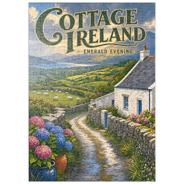 Darstellung des Puzzle Motivs puzzleplate Ireland Cottage Emerald Evening 200 Puzzle