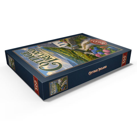 Darstellung des Puzzle Motivs Irland – Cottage – Smaragdgrüner Abend Ireland Cottage Emerald Evening 500 Puzzle Schachtel Ansicht1