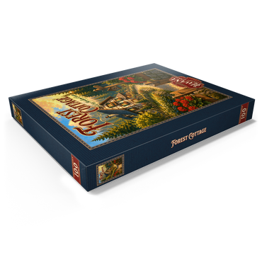 Darstellung des Puzzle Motivs Forest Cottage Cozy Woodland Escape 100 Puzzle Schachtel Ansicht1