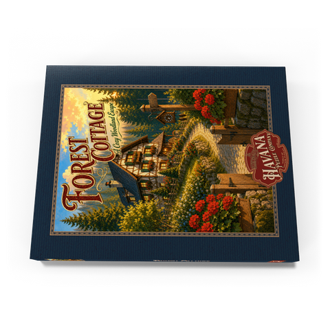 Darstellung des Puzzle Motivs Forest Cottage – Gemütlicher Rückzugsort im Wald Forest Cottage Cozy Woodland Escape 100 Puzzle Schachtel Ansicht3