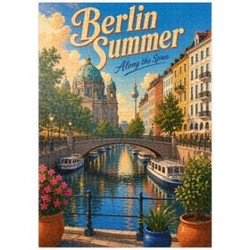 Darstellung des Puzzle Motivs Der Charme der Berliner Sommerkanäle - Puzzleteile: 1000