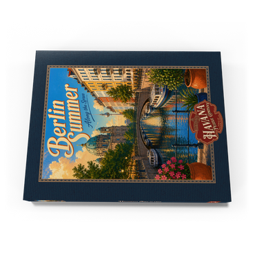 Darstellung des Puzzle Motivs Berlin Summer Canal Charm 100 Puzzle Schachtel Ansicht3