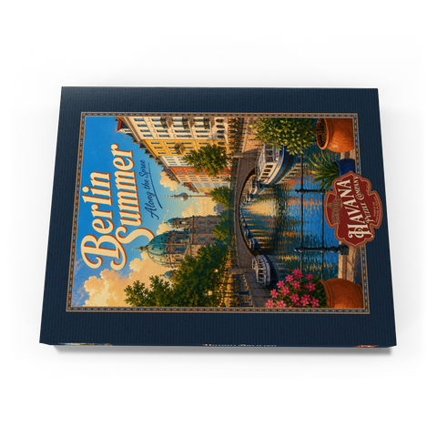 Darstellung des Puzzle Motivs Der Charme der Berliner Sommerkanäle Berlin Summer Canal Charm 100 Puzzle Schachtel Ansicht3
