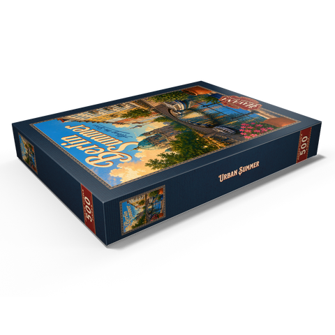 Darstellung des Puzzle Motivs Der Charme der Berliner Sommerkanäle Berlin Summer Canal Charm 500 Puzzle Schachtel Ansicht1