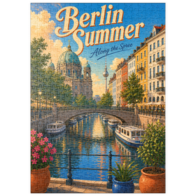 Darstellung des Puzzle Motivs Der Charme der Berliner Sommerkanäle - Puzzleteile: 500