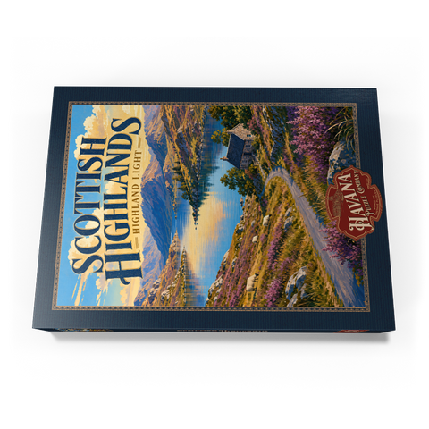 Darstellung des Puzzle Motivs Das malerische Licht der schottischen Highlands Scottish Highlands Scenic Light 1000 Puzzle Schachtel Ansicht3
