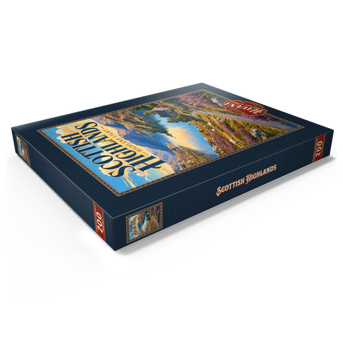 Darstellung des Puzzle Motivs Das malerische Licht der schottischen Highlands Scottish Highlands Scenic Light 200 Puzzle Schachtel Ansicht1