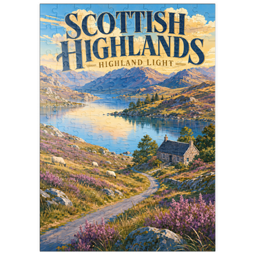 Darstellung des Puzzle Motivs puzzleplate Scottish Highlands Scenic Light 200 Puzzle