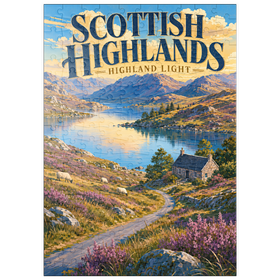 Darstellung des Puzzle Motivs Das malerische Licht der schottischen Highlands - Puzzleteile: 200