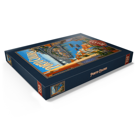 Darstellung des Puzzle Motivs Porto Ribeira – der farbenfrohe Charme am Flussufer Porto Ribeira Riverfront Colorful Charm 200 Puzzle Schachtel Ansicht1