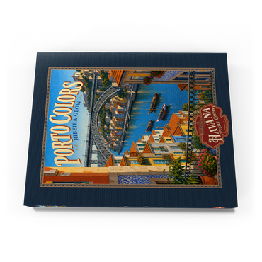 Darstellung des Puzzle Motivs Porto Ribeira Riverfront Colorful Charm 200 Puzzle Schachtel Ansicht3
