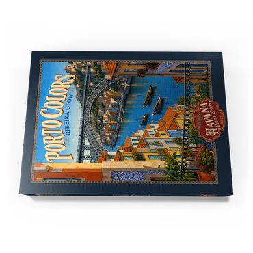 Darstellung des Puzzle Motivs Porto Ribeira Riverfront Colorful Charm 500 Puzzle Schachtel Ansicht3