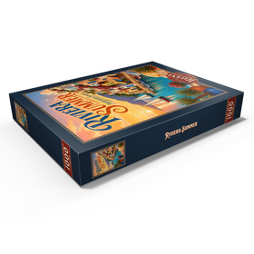 Darstellung des Puzzle Motivs Der Charme des Sommers an der Riviera-Küste - Puzzleteile: 1000
