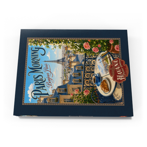 Darstellung des Puzzle Motivs Romantik am Morgen am Eiffelturm Eiffel Tower Morning Romance 100 Puzzle Schachtel Ansicht3
