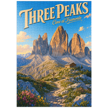 Darstellung des Puzzle Motivs puzzleplate Majestic Mountain Sunset Splendor 1000 Puzzle