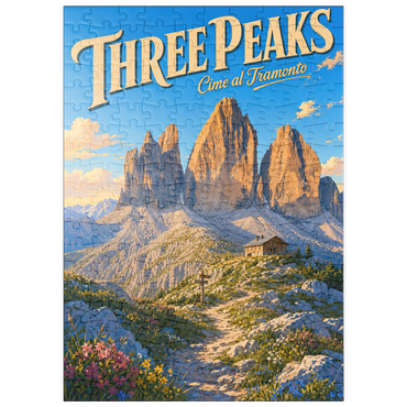 Darstellung des Puzzle Motivs puzzleplate Majestic Mountain Sunset Splendor 200 Puzzle