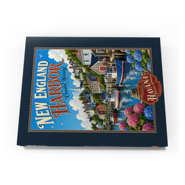 Darstellung des Puzzle Motivs New England Harbor Coastal Morning 200 Puzzle Schachtel Ansicht3
