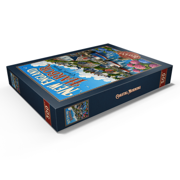 Darstellung des Puzzle Motivs New England Harbor Coastal Morning 500 Puzzle Schachtel Ansicht1