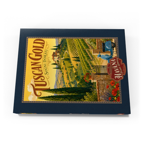 Darstellung des Puzzle Motivs Toskanischer Weinberg „Golden Romance“ Tuscan Vineyard Golden Romance 200 Puzzle Schachtel Ansicht3