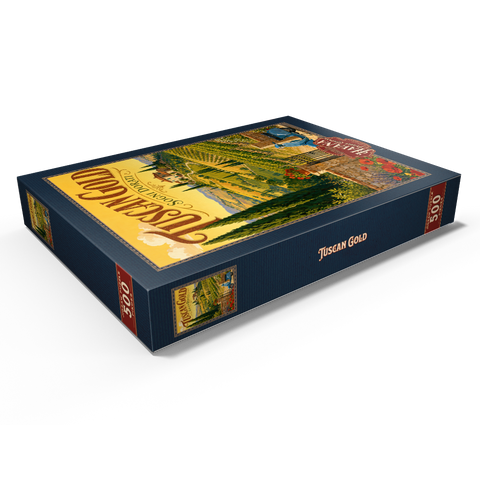 Darstellung des Puzzle Motivs Toskanischer Weinberg „Golden Romance“ Tuscan Vineyard Golden Romance 500 Puzzle Schachtel Ansicht1