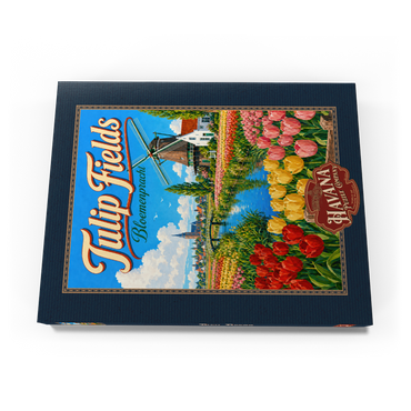 Darstellung des Puzzle Motivs Dutch Tulip Fields Spring Splendor 100 Puzzle Schachtel Ansicht3