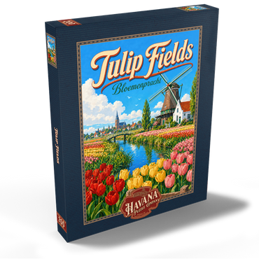 Darstellung des Puzzle Motivs Dutch Tulip Fields Spring Splendor 200 Puzzle Schachtel Ansicht2