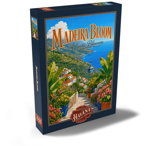 Darstellung des Puzzle Motivs Madeira – ein Paradies voller Küstenblüten Madeira Coastal Bloom Paradise 1000 Puzzle Schachtel Ansicht2