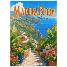 Darstellung des Puzzle Motivs Madeira – ein Paradies voller Küstenblüten - Puzzleteile: 1000