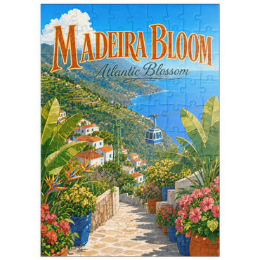Darstellung des Puzzle Motivs puzzleplate Madeira Coastal Bloom Paradise 100 Puzzle