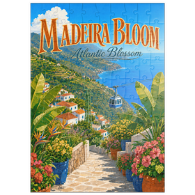 Darstellung des Puzzle Motivs Madeira – ein Paradies voller Küstenblüten - Puzzleteile: 100