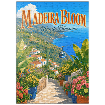 Darstellung des Puzzle Motivs puzzleplate Madeira Coastal Bloom Paradise 200 Puzzle